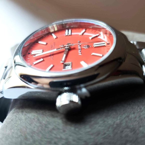 New AKNIGHT Watch Orange Dial Analog Quartz  Stainless Steel Waterproof … - Picture 4 of 9